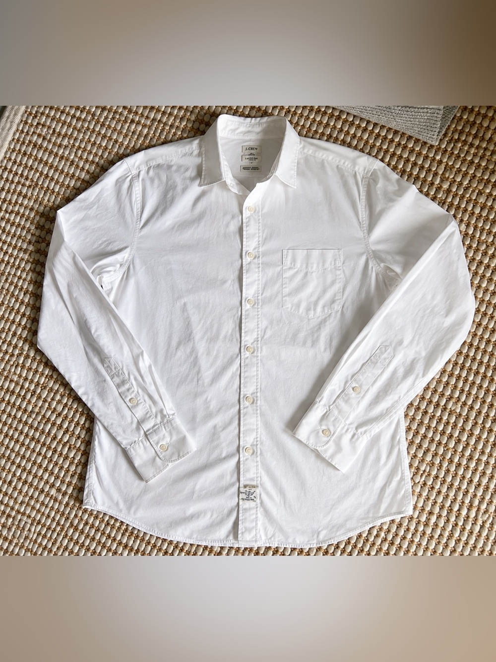 J.Crew Secret Wash Shirt | Men’s Large Tall | White Stretch Button Down
